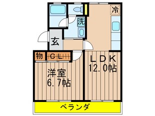 パ－クハイムＡの物件間取画像